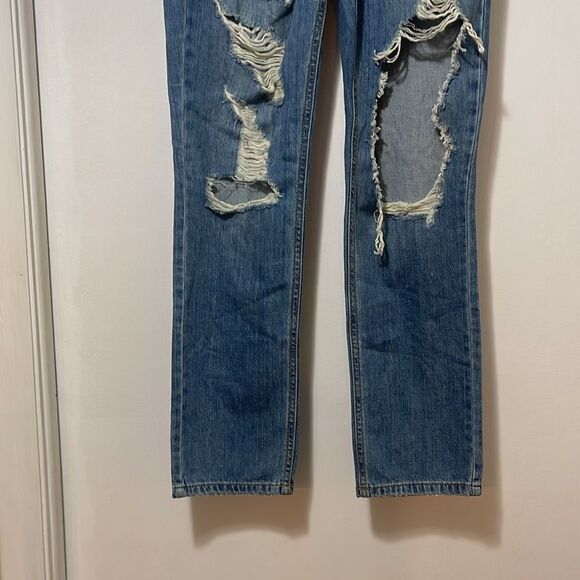 NWT fashion nova can’t tell you Non stretch  destroyed drains size 0 - Picture 4 of 8